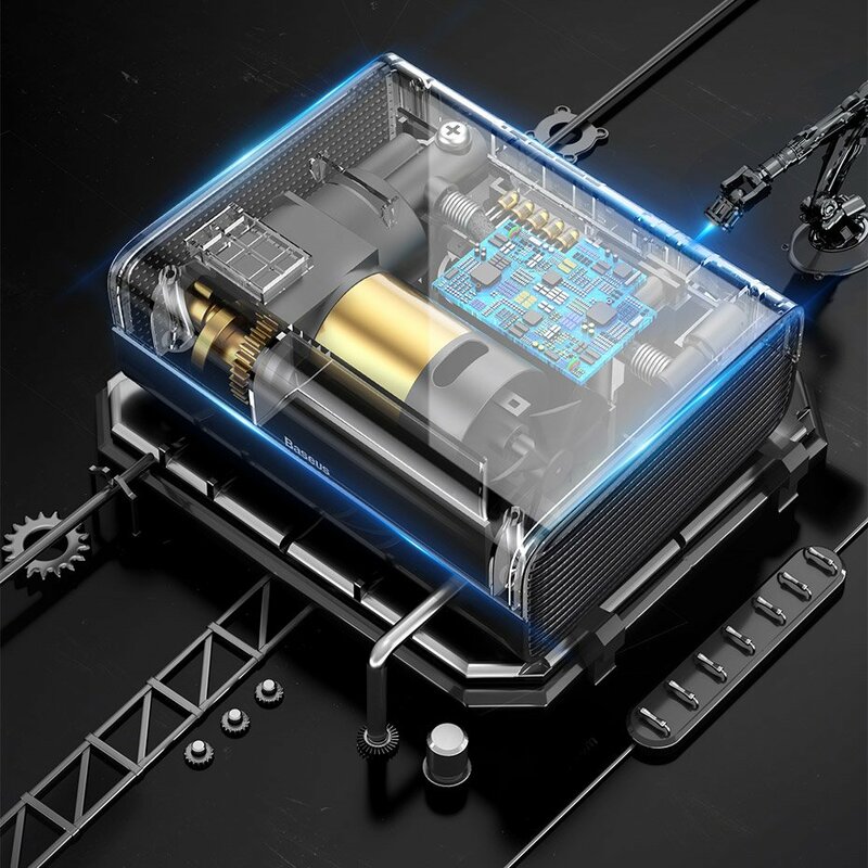 Compresor Auto, Pompa Electrica Portabila Baseus 12V 10A - CRCQB01-01 - Negru