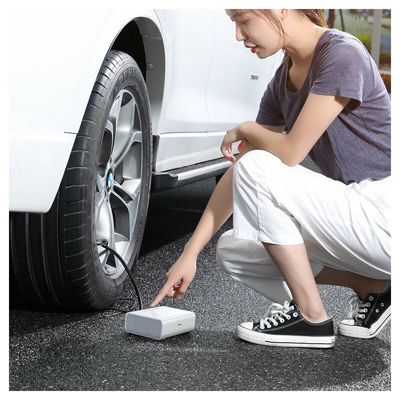 Compresor Auto, Pompa Electrica Portabila Baseus 12V 10A - CRCQB01-01 - Negru