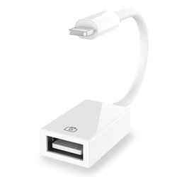 Adaptor OTG Lightning la USB, 11.5cm, alb, JH-0514