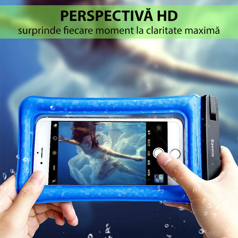 Husa subacvatica telefon Baseus, universala 6