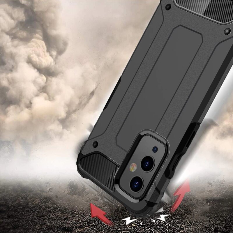 Husa OnePlus 9 Pro Techsuit Hybrid Armor, negru