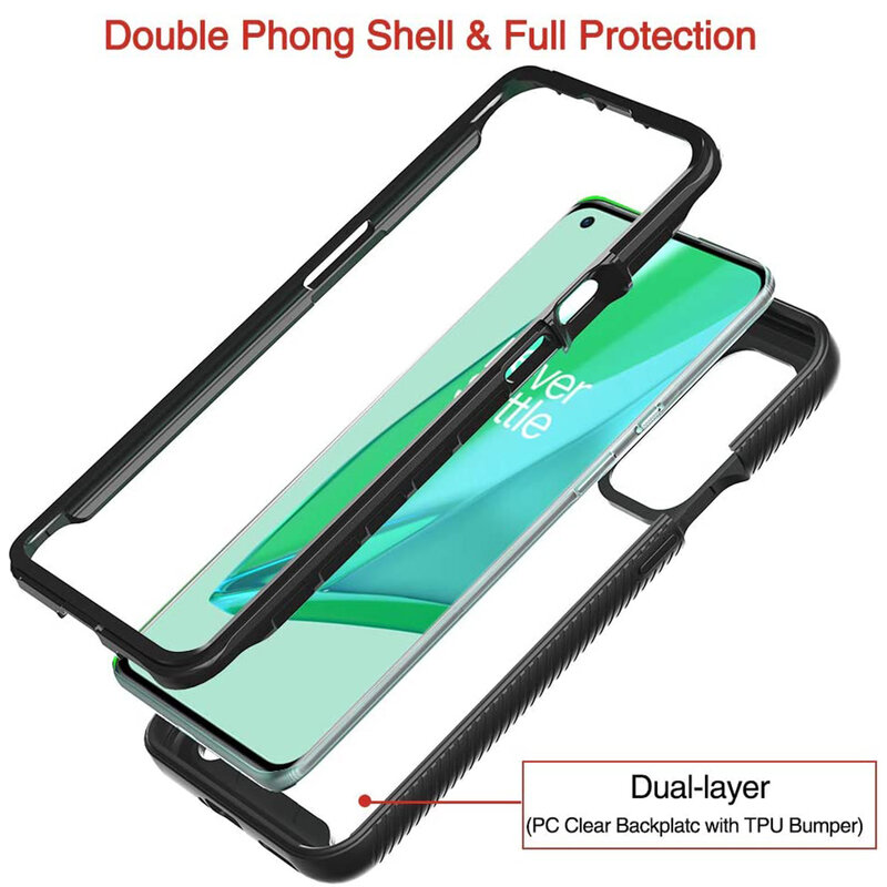 [Pachet 360°] Husa + Folie OnePlus 9 Pro Techsuit Defense, Negru