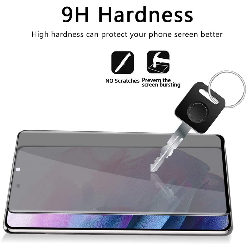 Folie sticla Samsung Galaxy S21 5G Lito UV Glue PRIVACY, clear