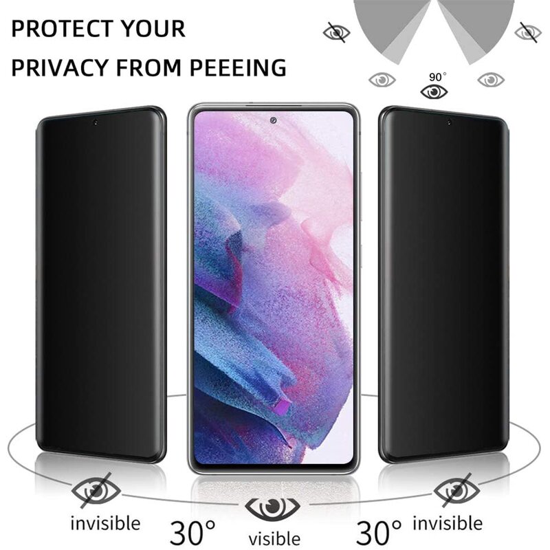 Folie sticla Samsung Galaxy S21 Ultra 5G Lito UV Glue PRIVACY, clear