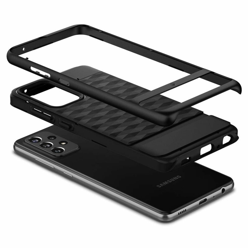 Husa Samsung Galaxy A72 5G Spigen Caseology Parallax, negru