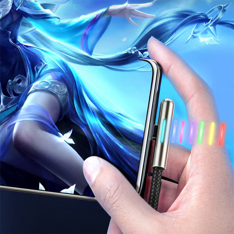 Cablu de date Baseus USB la Type-C 90°, 4A, 40W, 2m, rosu, CAT7C-C09