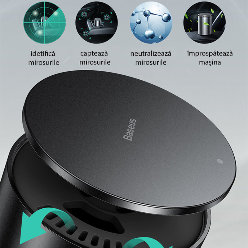 Purificator aer auto Baseus, odorizant masina, negru, SUXUN-CE01