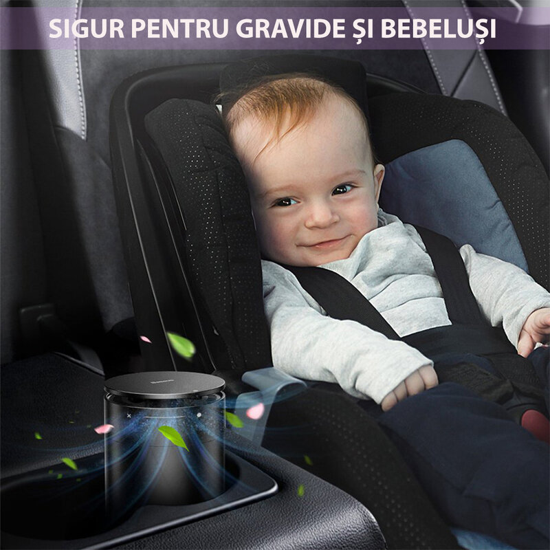 Purificator aer auto Baseus, odorizant masina, negru, SUXUN-CE01