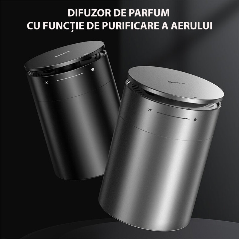 Purificator aer auto Baseus, odorizant masina, argintiu, SUXUN-CL0S