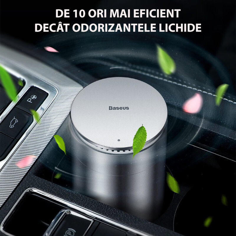 Purificator aer auto Baseus, odorizant masina, argintiu, SUXUN-CL0S