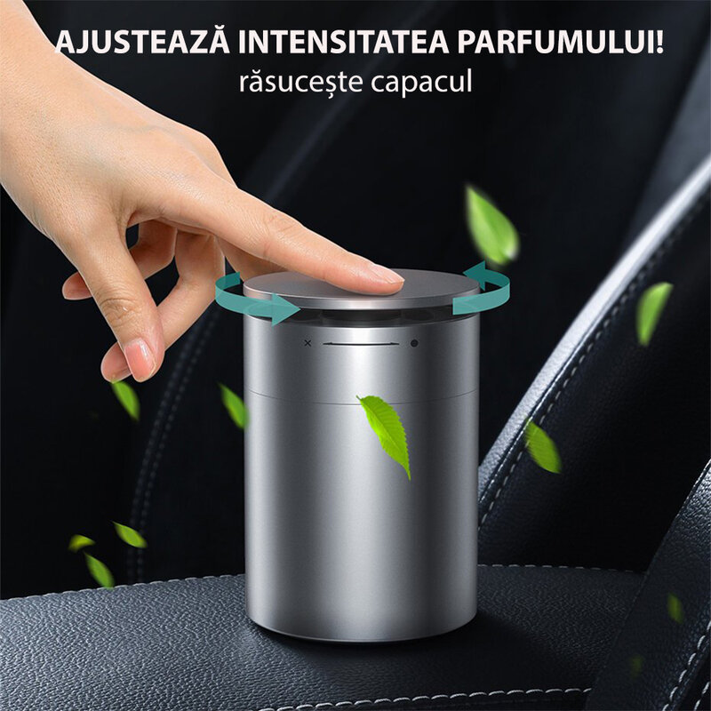 Purificator aer auto Baseus, odorizant masina, argintiu, SUXUN-CL0S