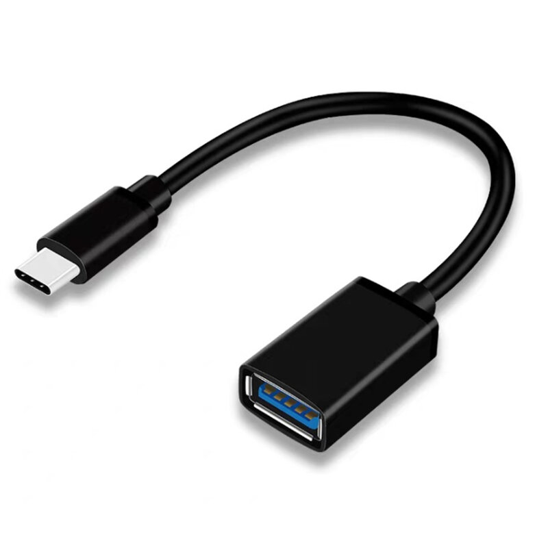 Cablu adaptor Type-C OTG la USB pentru Macbook, 10cm, negru