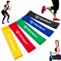 [Set 5x] Banda elastica fitness, kinetoterapie, exercitii, sport Techsuit