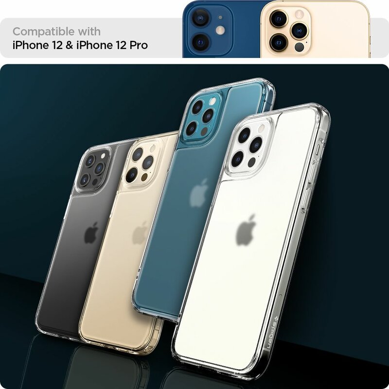 Husa iPhone 12 Pro Spigen Quartz Hybrid, transparent mat
