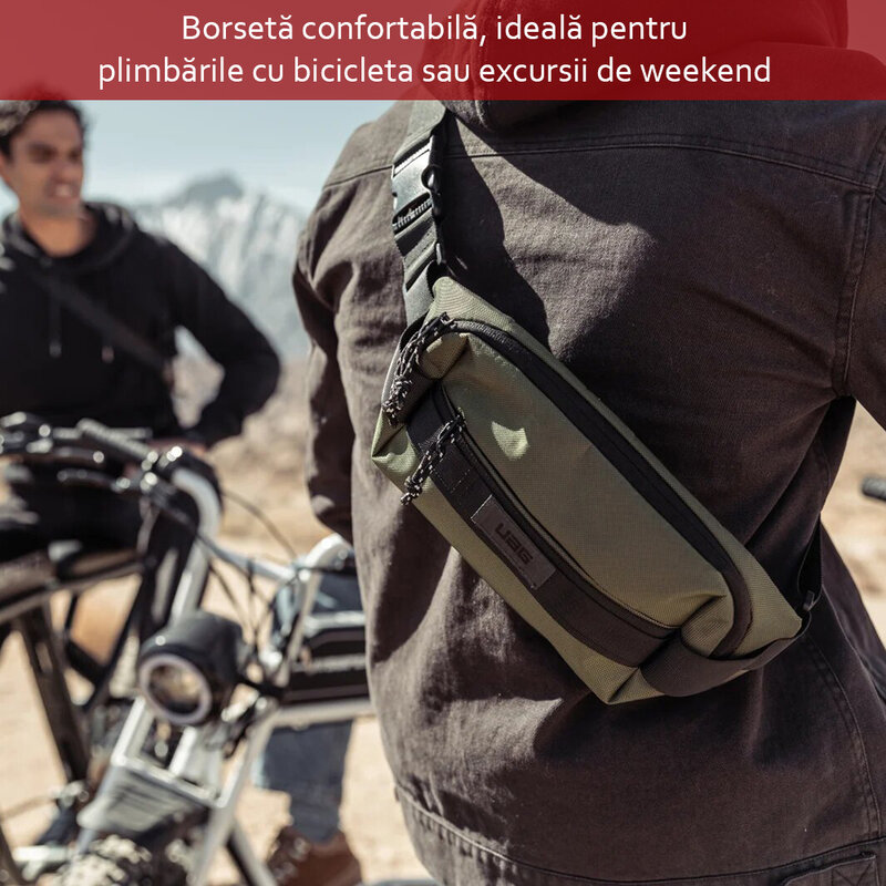 Borseta sport de umar, piept, brau UAG, impermeabila, 2 buzunare, negru