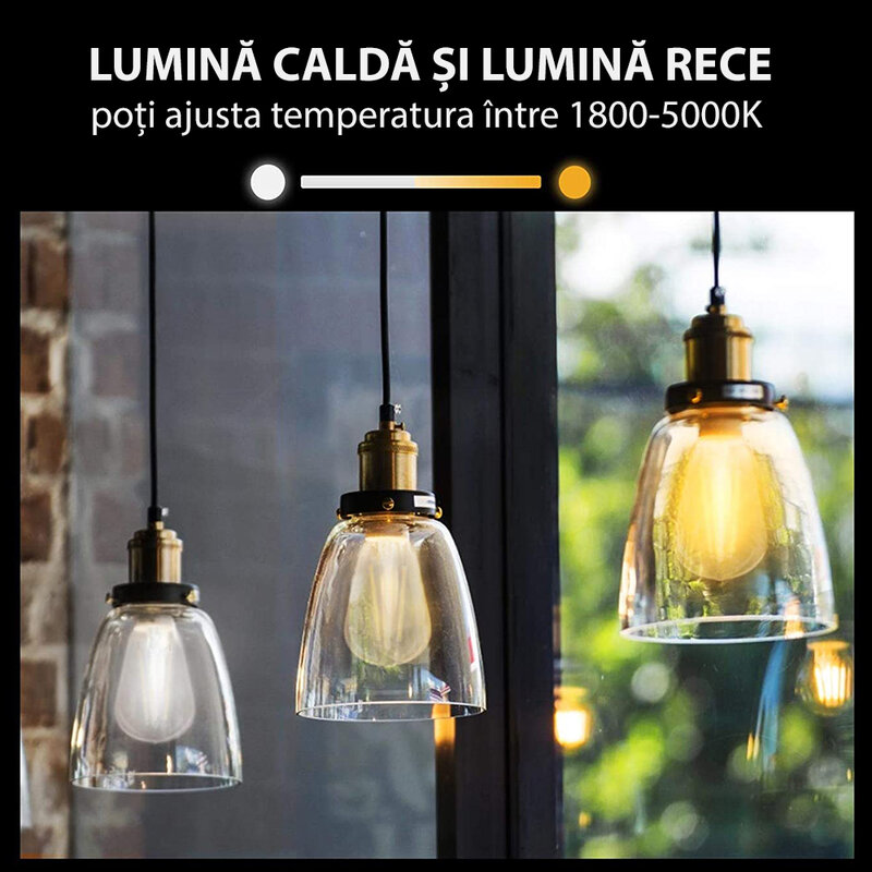 Bec LED smart Sonoff, Wi-Fi, E27, 700lm, 7W, lumina calda si rece