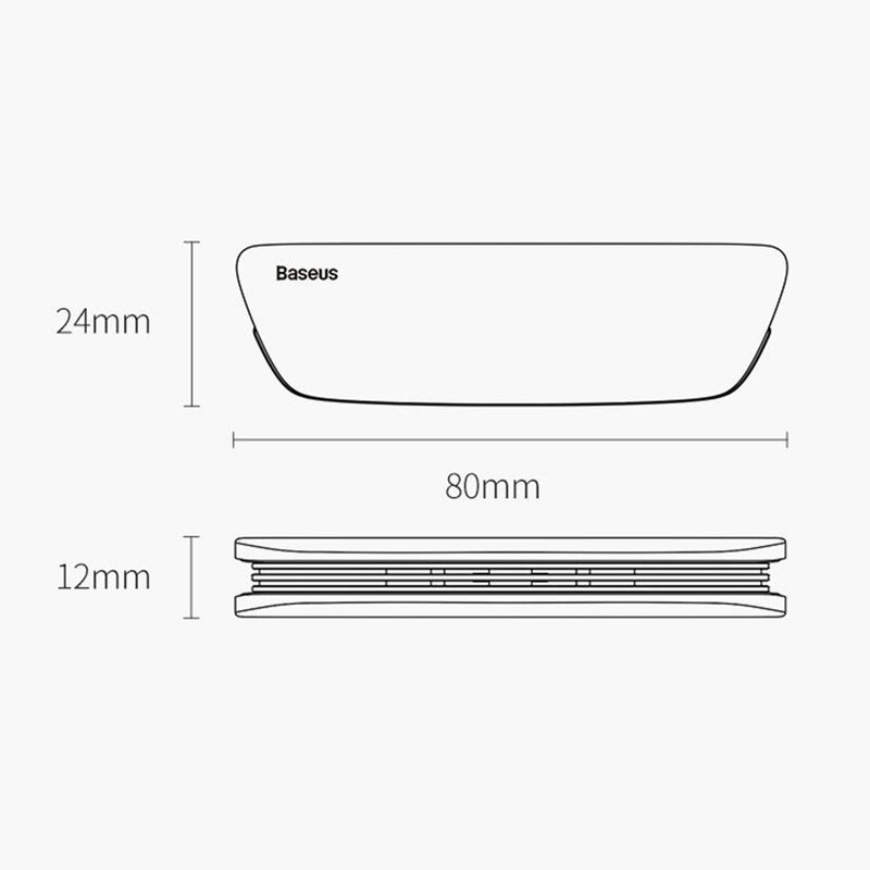 Odorizant auto cu rezerva Baseus pentru grila ventilatie, argintiu, SUXUN-MP0S