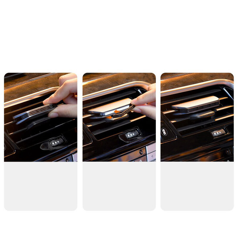 Odorizant auto cu rezerva Baseus pentru grila ventilatie, argintiu, SUXUN-MP0S