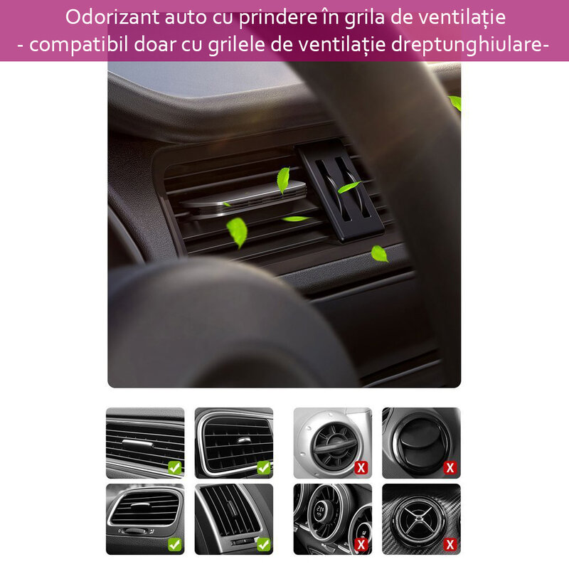 Odorizant auto cu rezerva Baseus pentru grila ventilatie, argintiu, SUXUN-MP0S