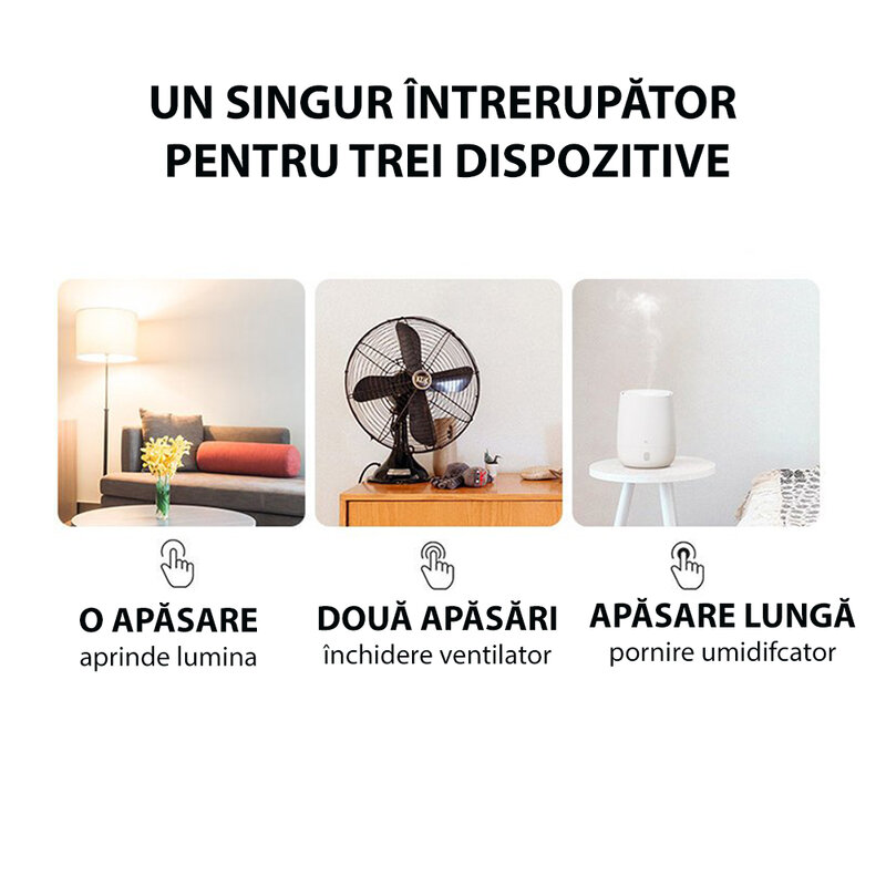 Intrerupator smart wireless Sonoff SNZB-01 ZigBee, alb 