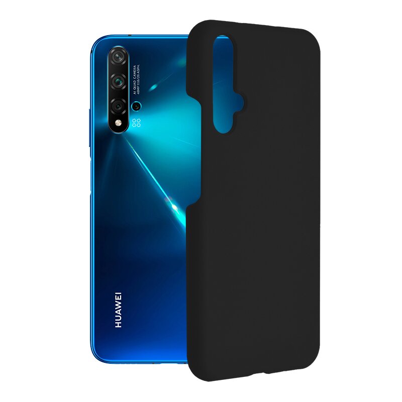 Husa Huawei Nova 5T Techsuit Soft Edge Silicone, negru