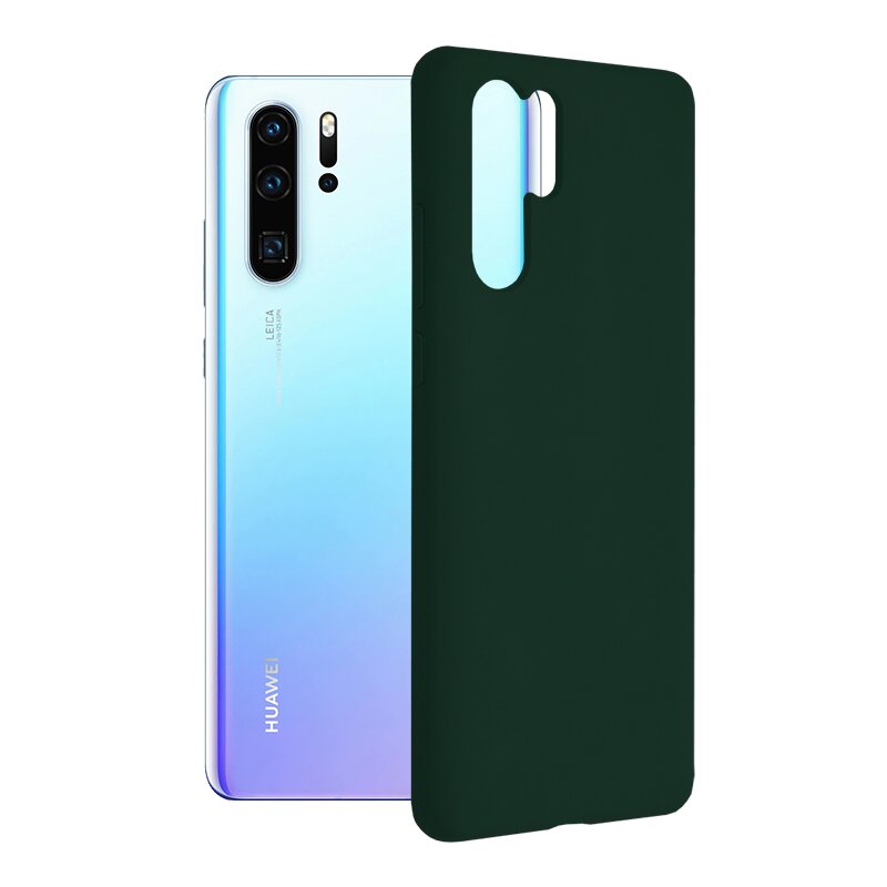 Husa Huawei P30 Pro Techsuit Soft Edge Silicone, verde inchis