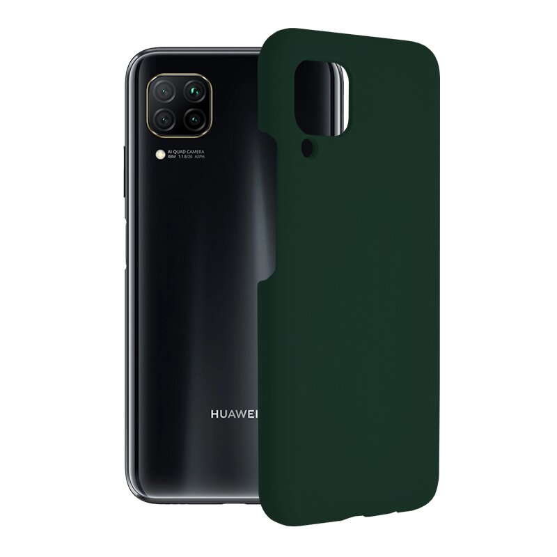 Husa Huawei P40 Lite Techsuit Soft Edge Silicone, verde inchis