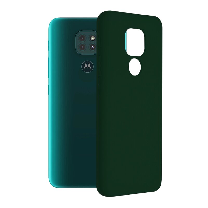 Husa Motorola Moto G9 Play Techsuit Soft Edge Silicone, verde inchis