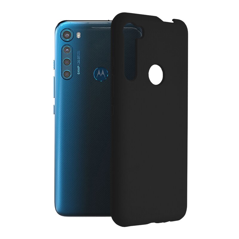 Husa Motorola One Fusion Plus Techsuit Soft Edge Silicone, negru