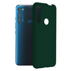 Husa Motorola One Fusion Plus Techsuit Soft Edge Silicone, verde inchis
