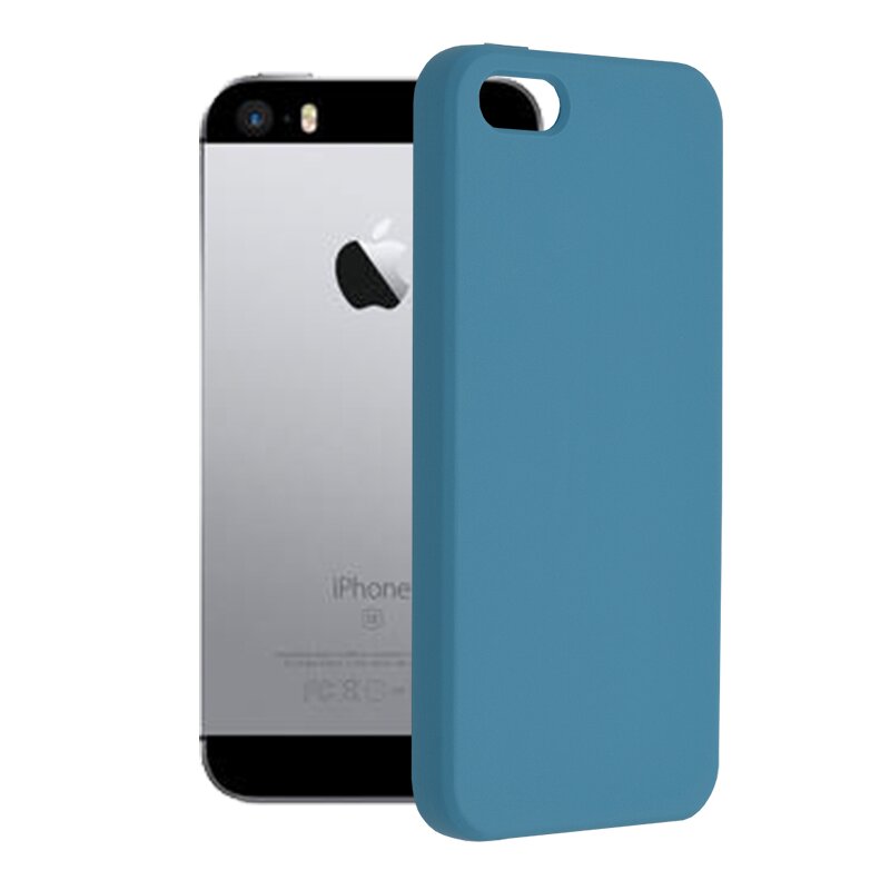 Husa iPhone 5 / 5s / SE Techsuit Soft Edge Silicone, albastru
