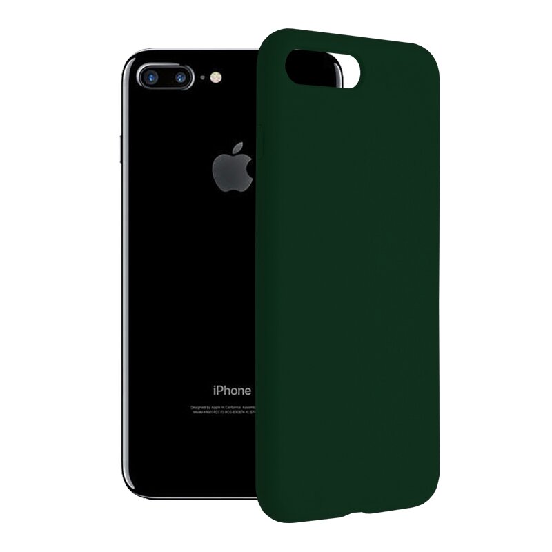 Husa iPhone 7 Plus Techsuit Soft Edge Silicone, verde inchis