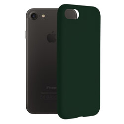 Husa iPhone SE 2, SE 2020 Techsuit Soft Edge Silicone, verde inchis