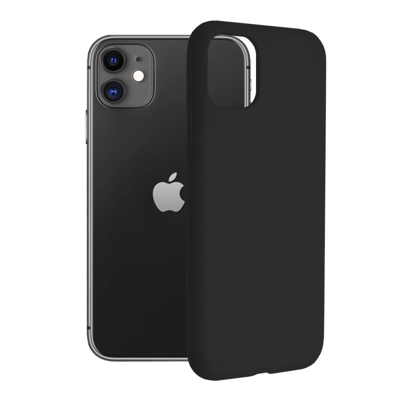 Husa iPhone 11 Techsuit Soft Edge Silicone, negru