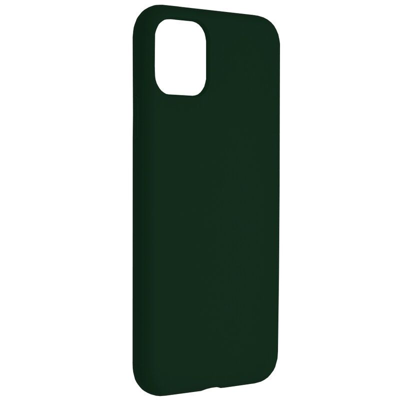 Husa iPhone 11 Pro Max Techsuit Soft Edge Silicone, verde inchis