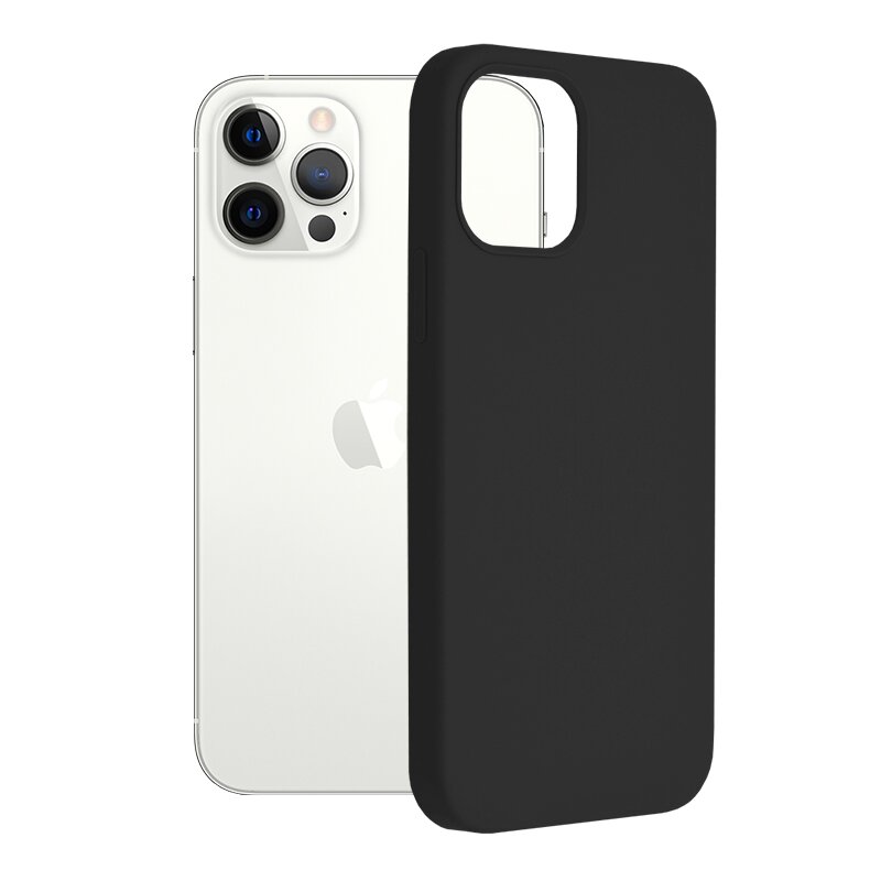 Husa iPhone 12 Pro Techsuit Soft Edge Silicone, negru