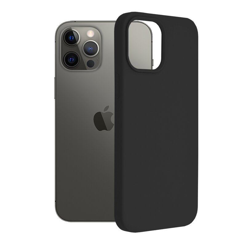 Husa iPhone 12 Pro Max Techsuit Soft Edge Silicone, negru
