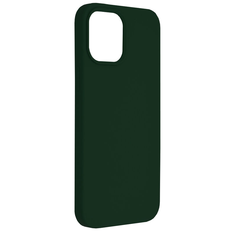 Husa iPhone 12 Pro Max Techsuit Soft Edge Silicone, verde inchis