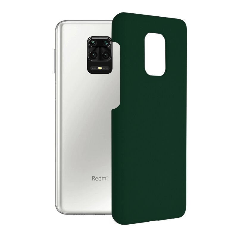 Husa Xiaomi Redmi Note 9S Techsuit Soft Edge Silicone, verde inchis