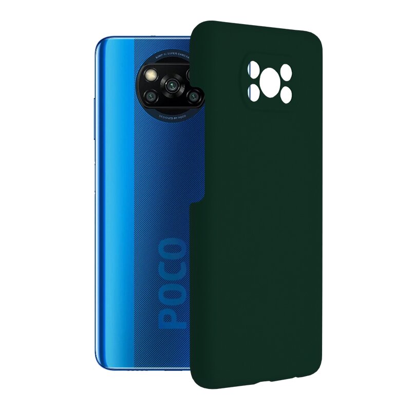 Husa Xiaomi Poco X3 Techsuit Soft Edge Silicone, verde inchis