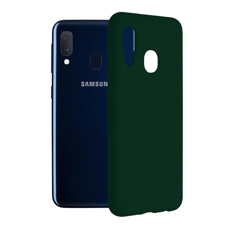 Husa Samsung Galaxy A20e Techsuit Soft Edge Silicone, verde inchis