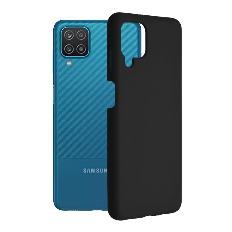 Husa Samsung Galaxy A12 Techsuit Soft Edge Silicone, negru