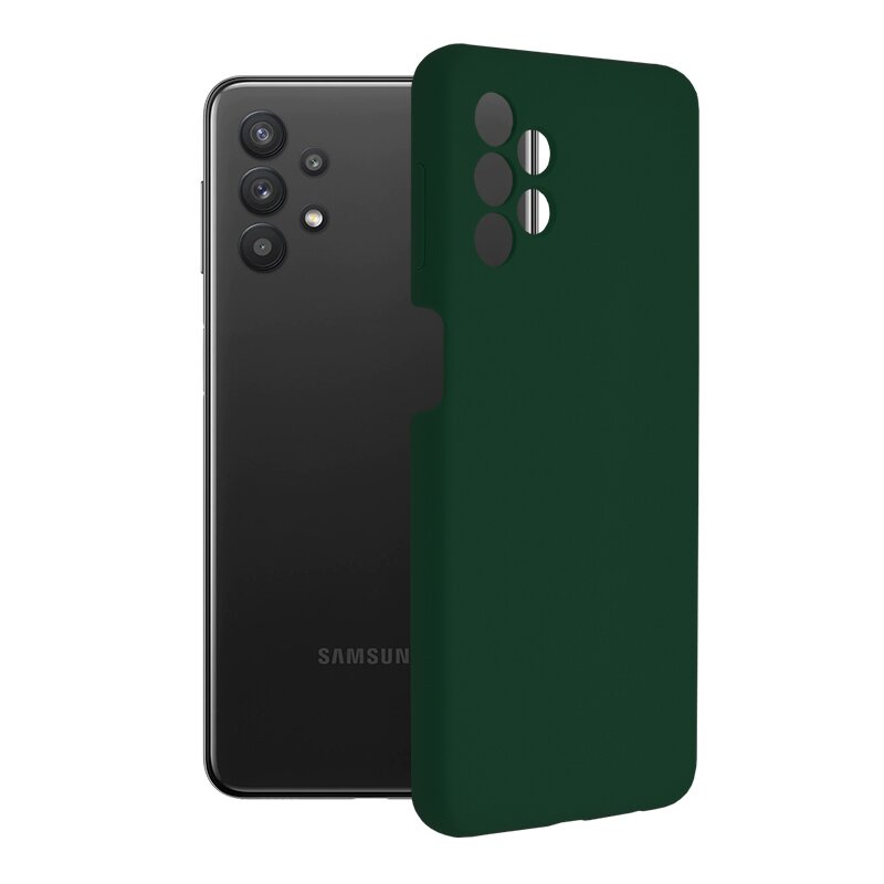 Husa Samsung Galaxy A32 5G Techsuit Soft Edge Silicone, verde inchis