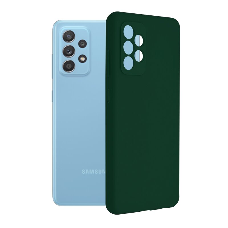 Husa Samsung Galaxy A52 4G Techsuit Soft Edge Silicone, verde inchis