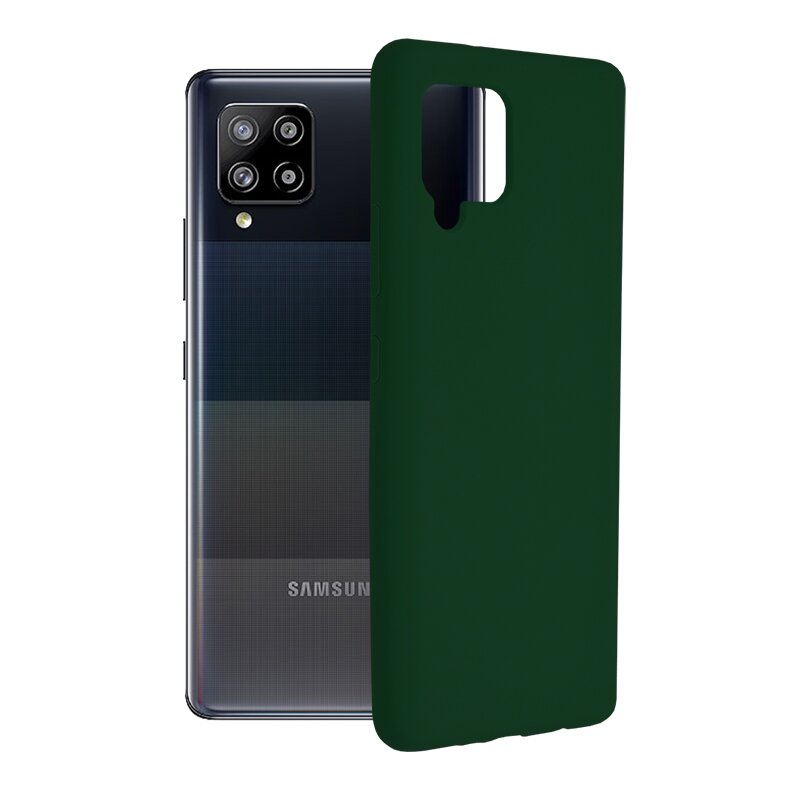 Husa Samsung Galaxy A42 5G Techsuit Soft Edge Silicone, verde inchis