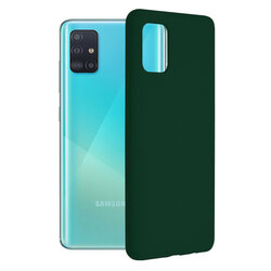 Husa Samsung Galaxy A51 4G Techsuit Soft Edge Silicone, verde inchis