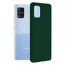 Husa Samsung Galaxy A71 4G Techsuit Soft Edge Silicone, verde inchis