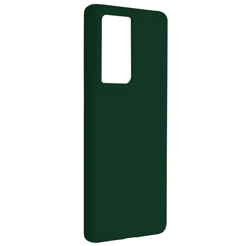 Husa Samsung Galaxy S21 Ultra 5G Techsuit Soft Edge Silicone, verde inchis