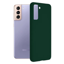 Husa Samsung Galaxy S21 5G Techsuit Soft Edge Silicone, verde inchis