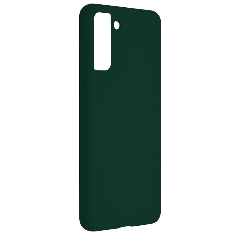Husa Samsung Galaxy S21 5G Techsuit Soft Edge Silicone, verde inchis